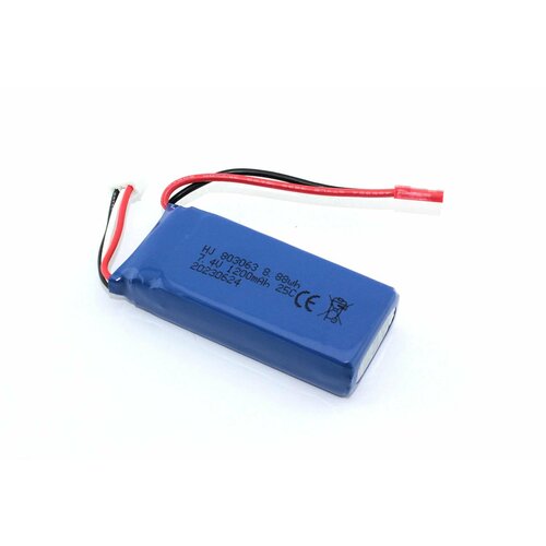 аккумулятор li po 7 4v 1200mah формат 723060 разъем jst Аккумулятор Li-Pol 7.4V 803063 1200mAh JST