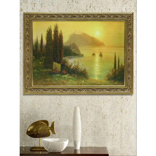 Картина на стену для интерьера Декарт настенный декор панно в раме багете в гостиную ванную детскую для офиса лофт пейзаж абстракция