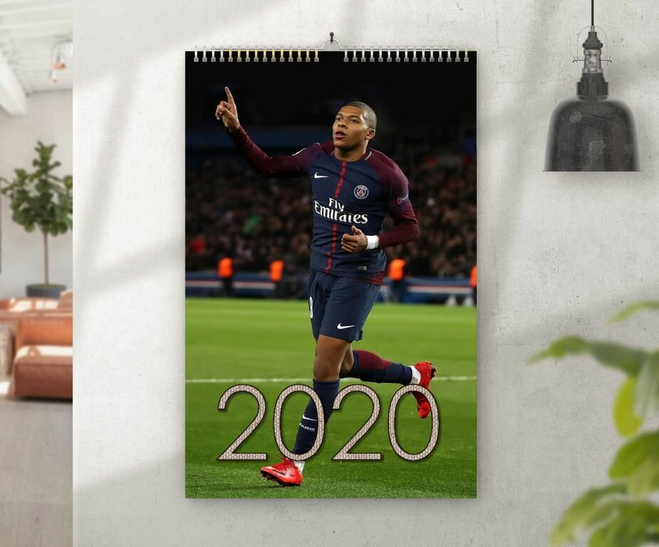 Календарь перекидной Kylian Mbappe Lottin, Килиан Мбаппе Лоттен №3, А3