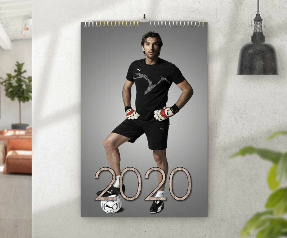 Перекидной календарь на 2020 год Джанлуиджи Буффон, Gianluigi Buffon №10, А3