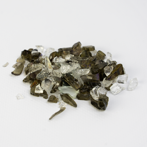 Стеклянная крошка микс Чёрная Дымка 300 гр (фр. 7-15 мм)