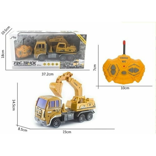 Машинка строительная Экскаватор 1:30 на РУ (свет) в коробке машинка строительная бетономешалка 1 18 на ру свет в короб