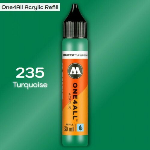 Заправка Molotow ONE4ALL акриловая 235 бирюзовый, (Turquoise), 30мл