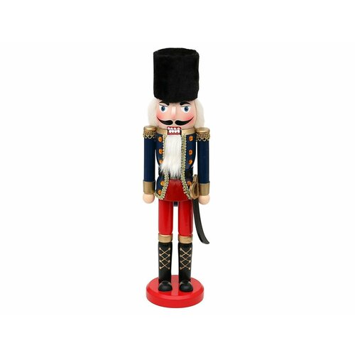 Новогодняя фигурка щелкунчик С саблей, дерево, 20 см, Sigro 52-1408-3