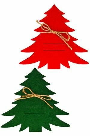 фото Набор новогодних чехлов-ёлочка для столовых приборов фихте, фетр, упаковка 4 шт, разные цвета, Koopman International DH8056210