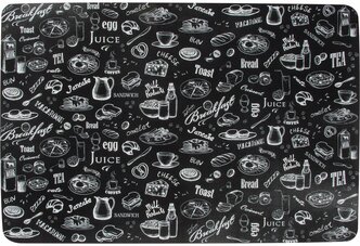 Салфетка-скатерть Завтрак 60х90 см прямоугольная ПВХ цвет чёрный
