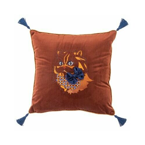 Подушка Декоративная Кот45Х45См Коричневый100Пэ 2233₽