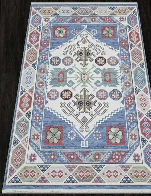 Ковер AB150A - BLUE / CREAM - Прямоугольник - коллекция LOTUS 1.60x2.30