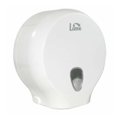 Диспенсер LIME для туалетной бумаги рулон 13х26х27см пластик белый