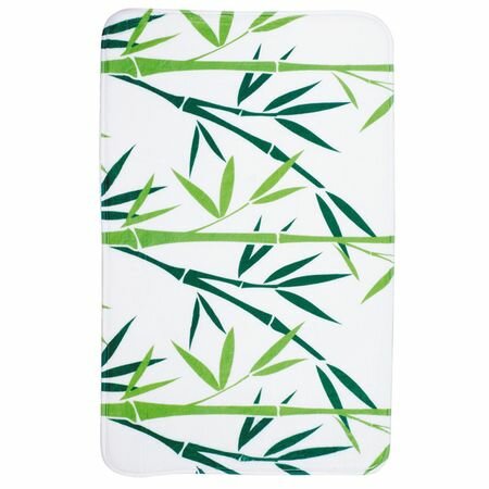 Коврик для ванной TATKRAFT Green Bamboo 50x80см полиэстер белый