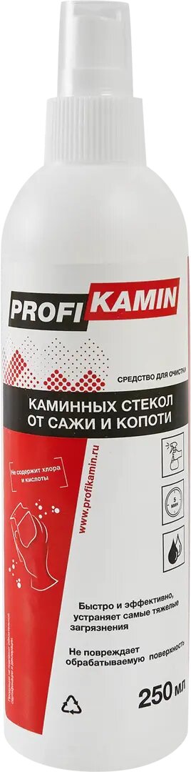 Средство для очистки стекол камина ПрофиКамин 0.25 л