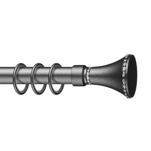 Окончание Юля со стразами d20 мм графит