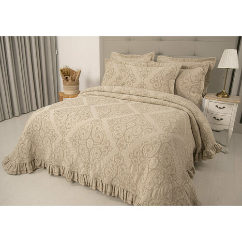 Покрывало Tivolyo home AMADORA бежевый (240X260)