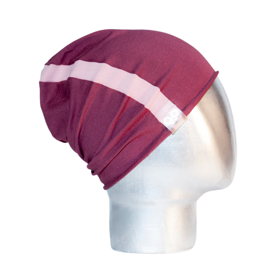 фото Шапка бини ogo, размер 42/50, розовый, бордовый