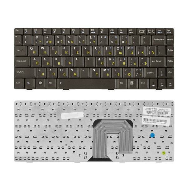 Клавиатура для ноутбука Asus F9 F9S F9E F9D F6 F6V U3 U6 Series. Плоский Enter. Черная без рамки. PN: K022462AS1 MP-06833SU-528