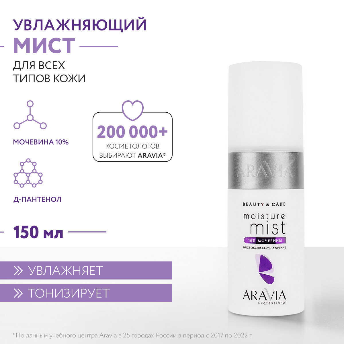 ARAVIA Мист экспресс-увлажнение с мочевиной 10% Moisture Mist, 150 мл