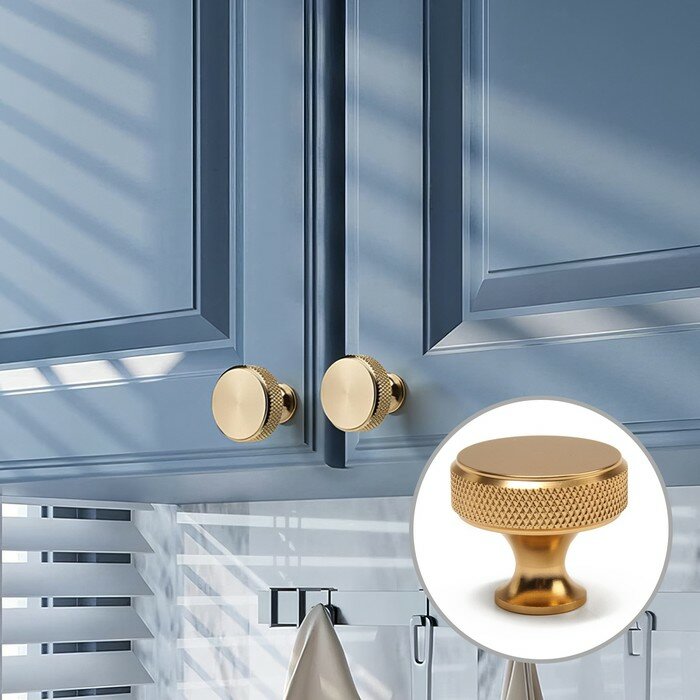 фото Ручка кнопка CAPPIO PK323, d=30 мм, цвет золото