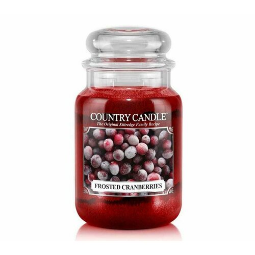 Country Candle/ Свеча большая Морозная клюква / Frosted Cranberries 652гр.110-150 часов