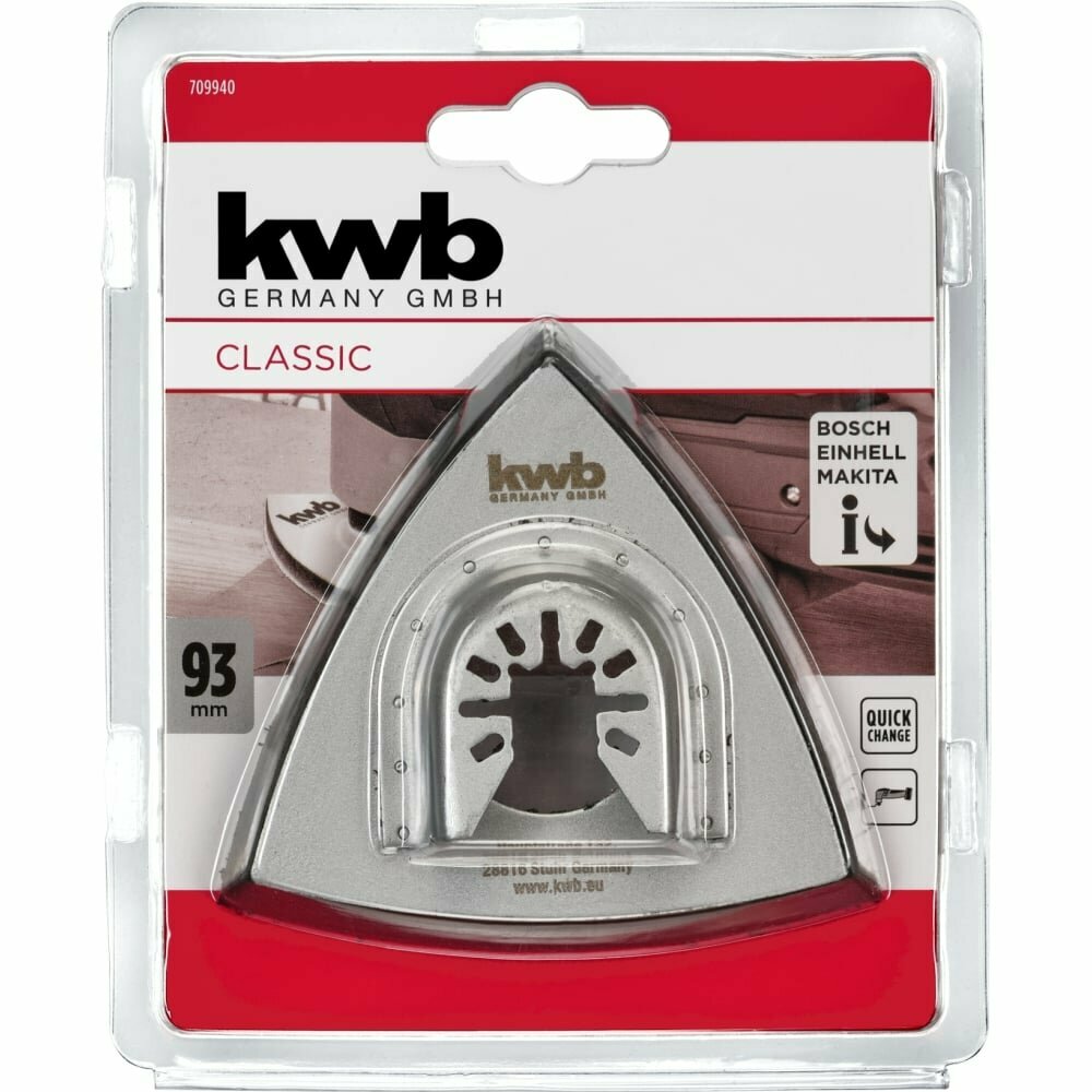 KWB шлифпластина, треугольная, 93 ММ 709940