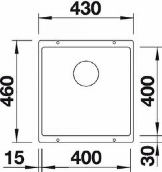 Кухонная мойка Blanco SUBLINE 400-U, отв. арм. InFino®, антрацит