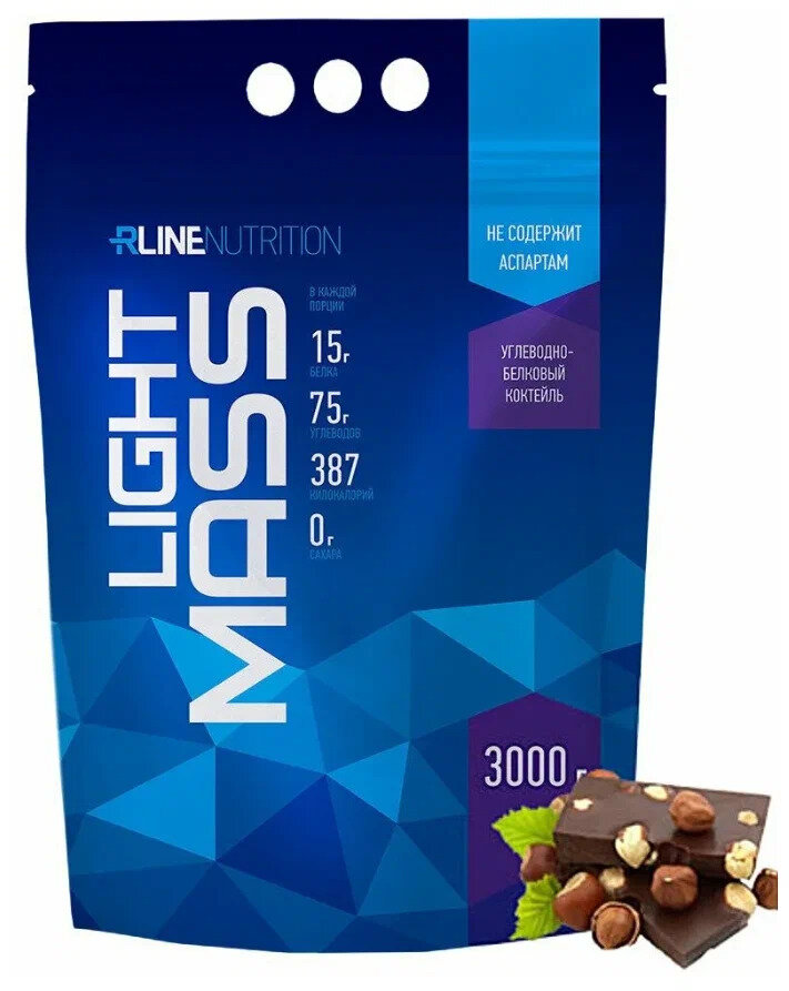 Лайт масс/LIGHT MASS R-Line 3000 гр дойпак (Шоколад-Орех)