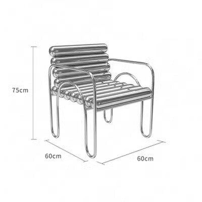фото Кресло дизайнерское из нержавеющей стали в стиле BOLD (стиль С, 61*60*80 см)