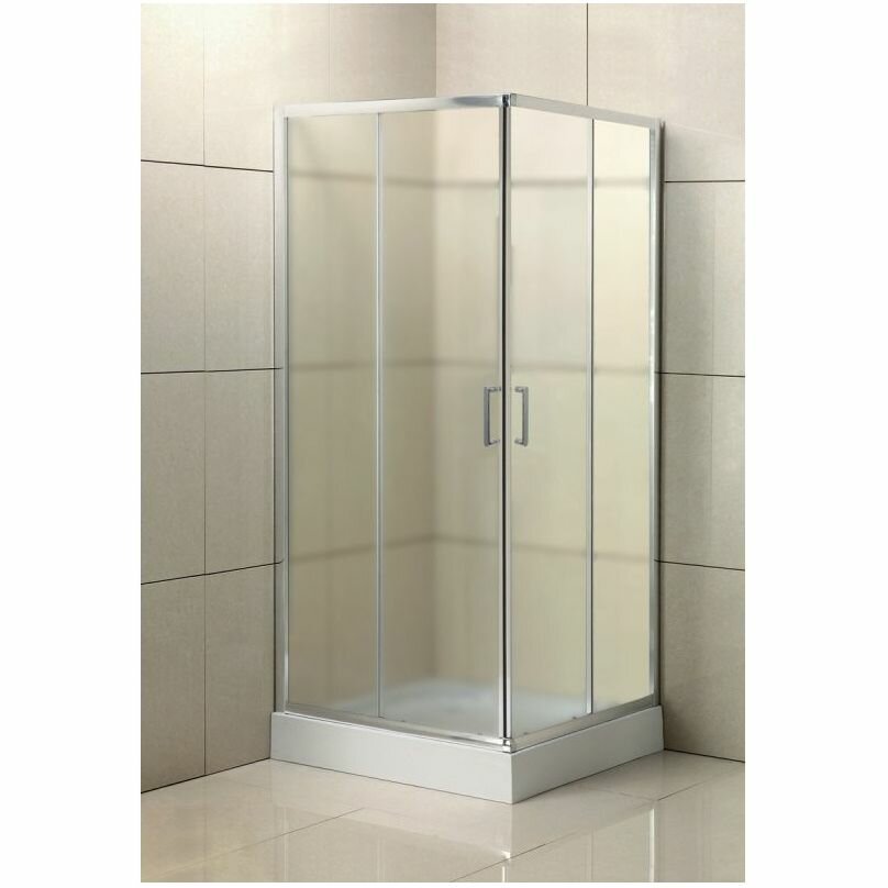 Душевой уголок BelBagno UNO-195-A-2-90-P-Cr хром, стекло рифленое 5 мм (900х1950х900)