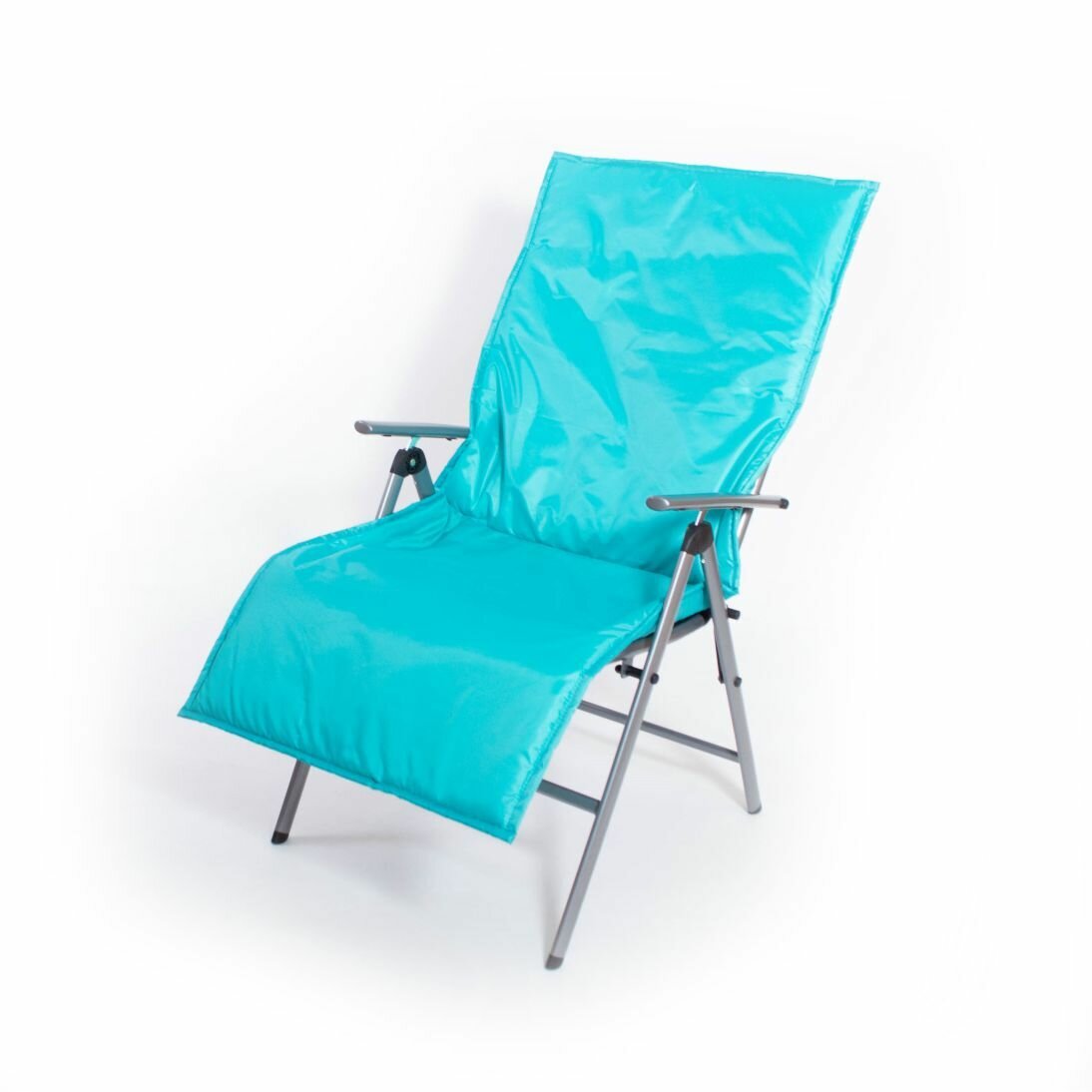 Матрас для садовой мебели, качелей, кресла 60х140 см защита от влаги, бирюзовый