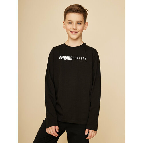 фото Лонгслив l'addobbo, размер 128, черный