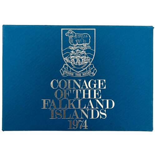 Фолклендские острова, набор монет 1, 2, 5, 10 пенсов Coinage of the Falkland Islands 1974 г. великобритания 1 2 1 2 5 10 50 пенсов coinage of great britain