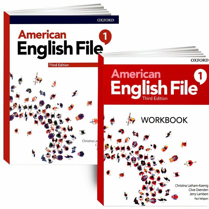 American English File 1 3rd edition. Полный комплект: Учебник + Рабочая Тетрадь + CD/DVD (3 издание)