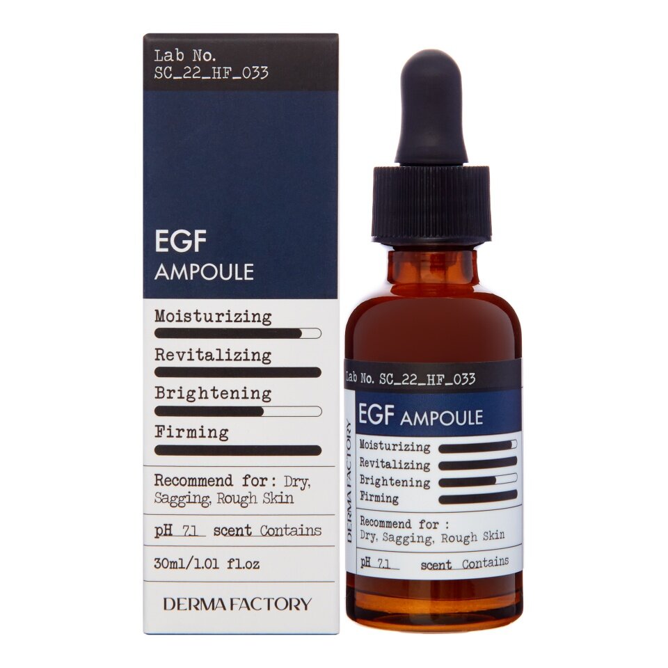 DERMA FACTORY EGF Ampoule 30ml Антивозрастная сыворотка для лица с пептидами 30мл