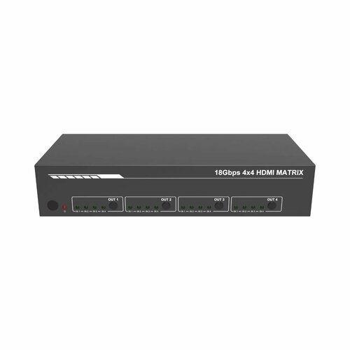 AVCLINK HM-0404 Матричный коммутатор сигналов HDMI с разрешением до 4K@60Гц и функцией независимого понижающего масштабирования. Наличие де-эмбеддинга на каждом выходе. Входы: 4 x HDMI. Выходы: 4 x HDMI. Максимальное разрешение: 4K@60 Гц (4:4:4). Управлен