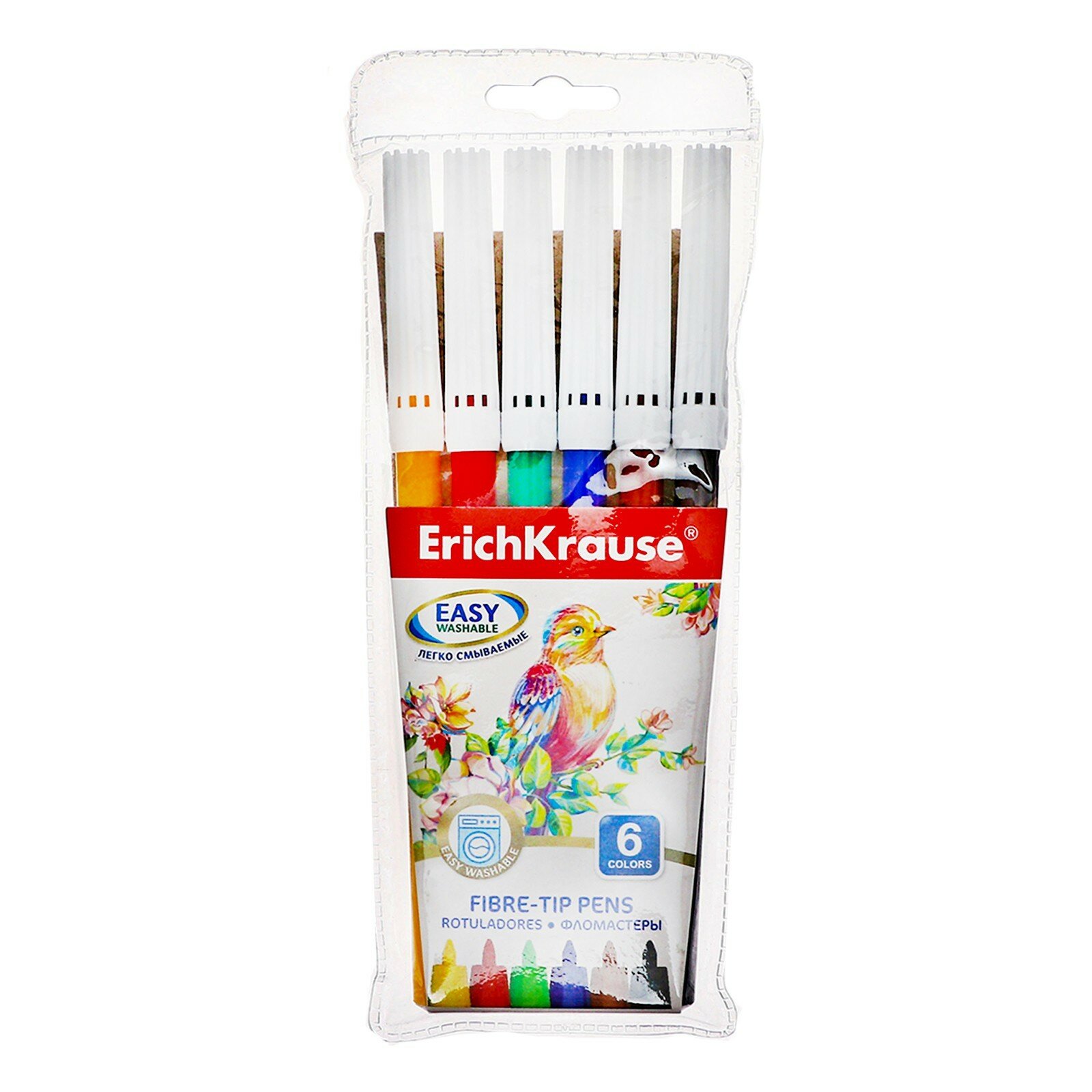 Набор фломастеров Art Berry Easy Washable 6 цветов ErichKrause - фото №8