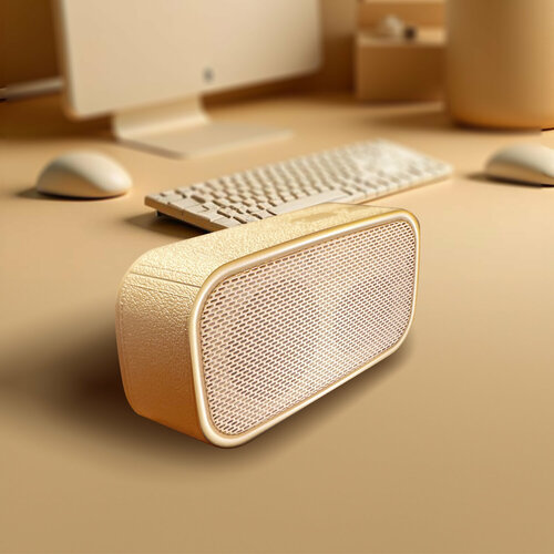 Переносная колонка Беспроводная Вluetooth колонка Портативная беспроводная колонка в бежевом цвете 1190₽
