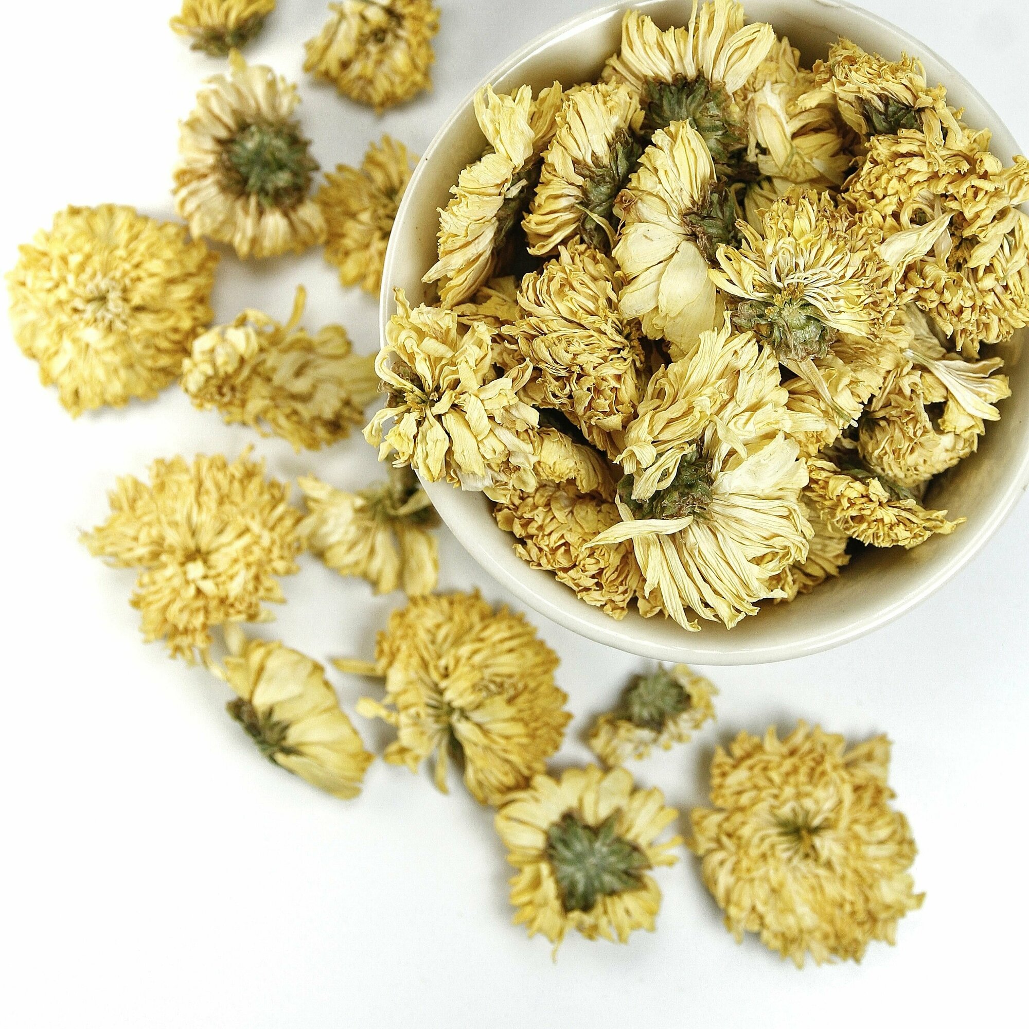Хризантема желтая 50 гр - цветы цельные сушеные, цветочный чай, фиточай, фитосбор, сухая трава (Дубки)