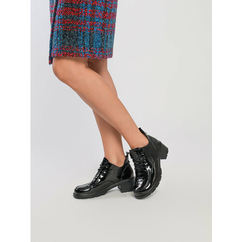 Ботинки дерби Baden, размер 39, черный ботинки дерби лакированные с двойной шнуровкой 37 черный