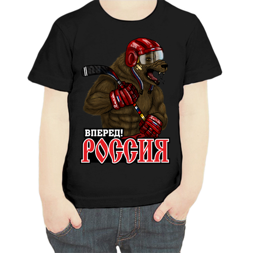 фото Футболка , размер 104, черный нет бренда