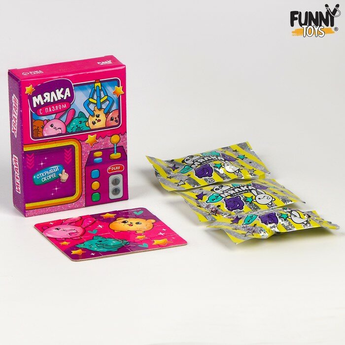 Funny toys Мялка-антистресс с пазлом "Веселые друзья"