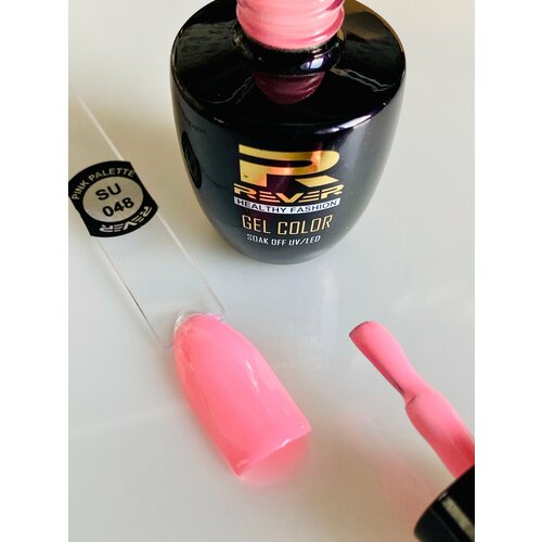 REVER/Гель лак для ногтей и маникюра/пурпурно морковно красный SU048/8 мл