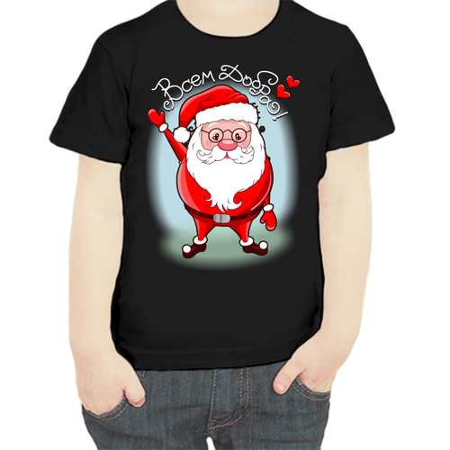 фото Футболка , размер 104, черный нет бренда