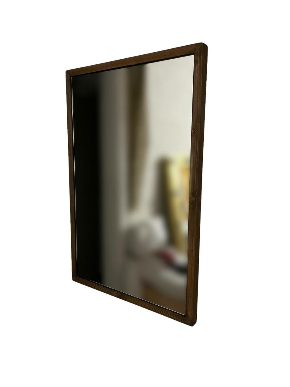 Зеркало настенное 60x40 см интерьерное, орех - фотография № 1