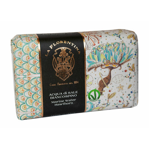 Мыло с экстрактами морской воды и кратегуса La Florentina Soap Marine water and Hawthorn la florentina giardino segreto collection marine water and hawthorn soap set