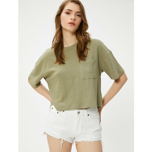 фото Футболка koton, размер s, зеленый