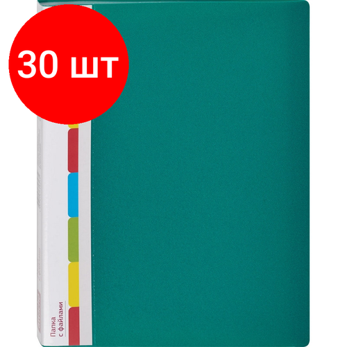 Комплект 30 штук, Папка файловая ATTACHE KT-30/07 зеленая