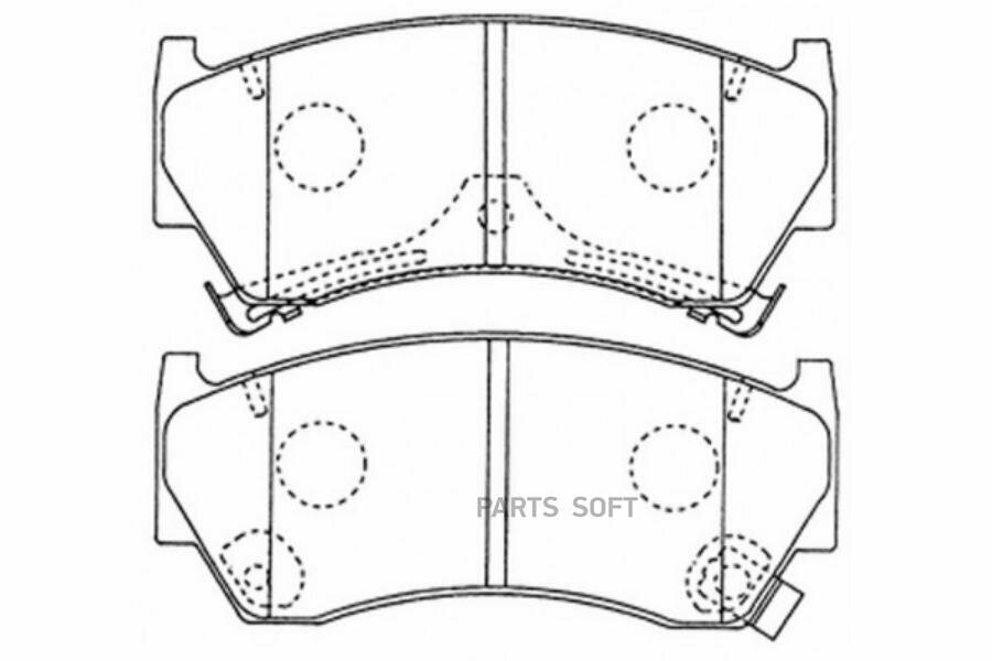 SB NAGAMOCHI BP22356 Колодки тормозные дисковые передние к-т SUZUKI BALENO 1.6 1996 - 2002 SUZUKI BALENO 1.3 1997 - 2002