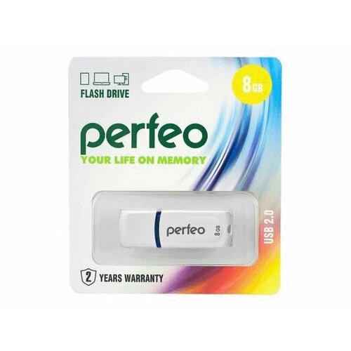 Флеш-диск Perfeo USB 8GB C09 White PF-C09W008 perfeo usb drive 8gb c11 white pf c11w008