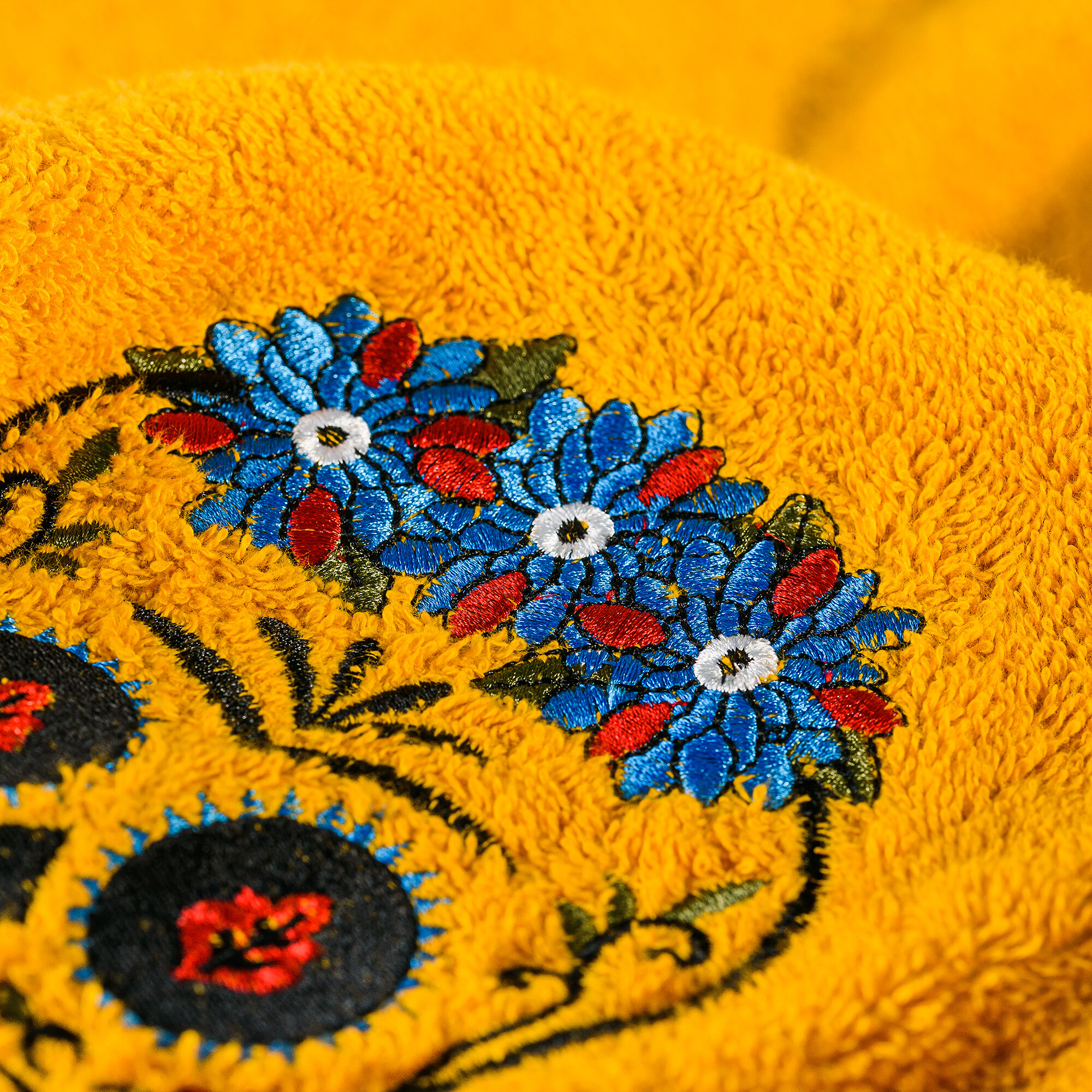 Полотенце Los Muertos для ванной 70х140 см., цвет желтый - фотография № 4