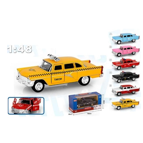 Машинка модель Такси металлическая инерцион. в коробке