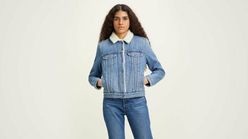 Джинсовая куртка  Levis, размер M, синий